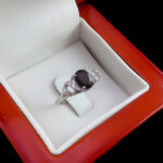 انگشتر گارنت اصل نقره زنانه طرح زمزم - Image 4