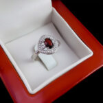 انگشتر گارنت اصل نقره زنانه طرح زهره - Image 4