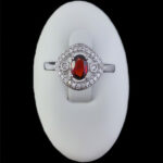 انگشتر گارنت اصل نقره زنانه طرح زهره - Image 2