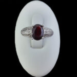 انگشتر گارنت اصل نقره زنانه طرح زیبا - Image 2