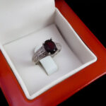 انگشتر گارنت اصل نقره زنانه طرح زیبا - Image 4