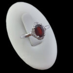 انگشتر گارنت اصل نقره زنانه طرح زیبنده