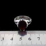 انگشتر گارنت الماس تراش نقره مردانه طرح خشنود - Image 6