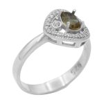 انگشتر الکساندریت الماس تراش نقره زنانه طرح زهره