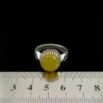 انگشتر شرف الشمس نقره مردانه طرح دورطلایی حجت + حکاکی - Image 6