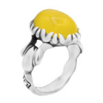 انگشتر شرف الشمس نقره مردانه طرح رضوان + حکاکی