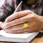 انگشتر شرف الشمس نقره مردانه طرح رضوان + حکاکی - Image 3