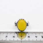 انگشتر شرف الشمس نقره مردانه طرح رضوان + حکاکی - Image 4