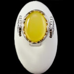 انگشتر شرف الشمس نقره مردانه طرح دورطلایی نوید + حکاکی - Image 3