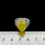 انگشتر شرف الشمس نقره مردانه طرح فانتزی یا محمد (ص) + حکاکی - Image 3