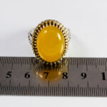 انگشتر شرف الشمس نقره مردانه طرح دور طلایی ویژه + حکاکی - Image 3