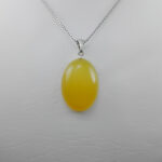 گردنبند شرف الشمس زنانه و مردانه بیضی طرح نارنج + حکاکی - Image 3