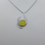 گردنبند شرف الشمس زنانه نقره طرح طاووس + حکاکی - Image 2