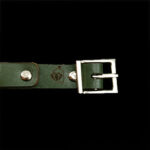 دستبند شرف الشمس زنانه نقره چرم طبیعی طرح یشمی خورشیدی + حکاکی - Image 3