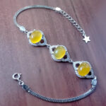 دستبند شرف الشمس نقره زنانه طرح همتا + حکاکی - Image 3