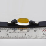 دستبند شرف الشمس نقره چرم طبیعی سرمه ای بلند کلاسیک + حکاکی - Image 3