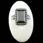 انگشتر حدید صینی نقره مردانه طرح کلاسیک رهبری + حکاکی - Image 2