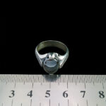 انگشتر حدید نقره مردانه طرح چهارچنگ دادبان + حکاکی - Image 5