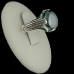 انگشتر حدید نقره مردانه طرح چهارچنگ دادبان + حکاکی