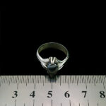 انگشتر حدید نقره مردانه طرح چهارچنگ دادجو + حکاکی - Image 3