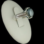 انگشتر حدید نقره مردانه طرح چهارچنگ دادجو + حکاکی