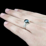 انگشتر حدید نقره مردانه طرح چهارچنگ دادجو + حکاکی - Image 4