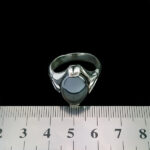 انگشتر حدید نقره مردانه طرح چهارچنگ دادفر + حکاکی - Image 2