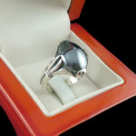 انگشتر حدید نقره مردانه طرح چهارچنگ دادفر + حکاکی - Image 4