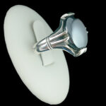 انگشتر حدید نقره مردانه طرح چهارچنگ دادفر + حکاکی