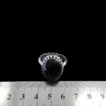 انگشتر حدید صینی نقره مردانه طرح کلاسیک برزین + حکاکی‌‌‌ - Image 2