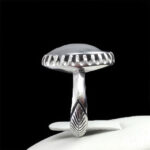 انگشتر حدید صینی نقره مردانه طرح کلاسیک برزین + حکاکی‌‌‌ - Image 4