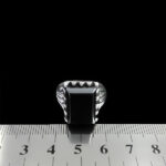 انگشتر حدید صینی نقره مردانه طرح مستطیلی صمد + حکاکی‌‌‌ - Image 3