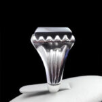 انگشتر حدید صینی نقره مردانه طرح مستطیلی صمد + حکاکی‌‌‌ - Image 5