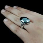 انگشتر حدید صینی نقره مردانه طرح ضرغام + حکاکی‌‌‌ - Image 3