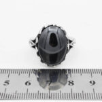 انگشتر حدید صینی نقره مردانه طرح ژوبین + حکاکی‌‌‌ - Image 4