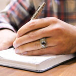 انگشتر حدید صینی نقره مردانه طرح دورطلایی شروین + حکاکی‌‌‌ - Image 5