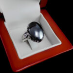 انگشتر حدید صینی نقره مردانه طرح ساسان + حکاکی‌‌‌ - Image 3