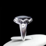 انگشتر حدید صینی نقره مردانه طرح ساسان + حکاکی‌‌‌ - Image 2