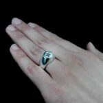 انگشتر حرز امام جواد (ع) نقره زنانه و مردانه طرح مهرنگ - Image 4