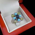 انگشتر نقره زنانه چندنگین اصل طرح شادلین‌‌‌ - Image 4