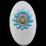 انگشتر نقره زنانه چندنگین اصل طرح شمس جهان - Image 2