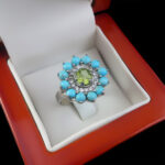 انگشتر نقره زنانه چندنگین اصل طرح شمس جهان - Image 4