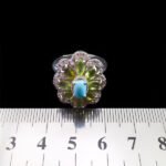 انگشتر نقره زنانه چندنگین اصل طرح شمسه - Image 2