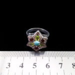 انگشتر نقره زنانه چندنگین اصل طرح شمشاد - Image 2