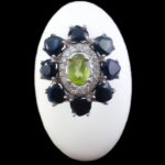 انگشتر نقره زنانه چندنگین اصل طرح شمیسا - Image 2