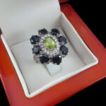 انگشتر نقره زنانه چندنگین اصل طرح شمیسا - Image 4