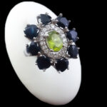 انگشتر نقره زنانه چندنگین اصل طرح شمیسا