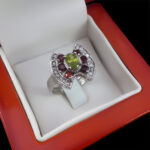 انگشتر نقره زنانه چندنگین اصل طرح شمیلا - Image 4