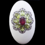 انگشتر نقره زنانه چندنگین اصل طرح فاخر شمیم - Image 4