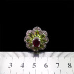 انگشتر نقره زنانه چندنگین اصل طرح فاخر شمین - Image 3